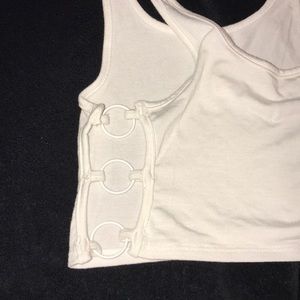 Ringed white tank top